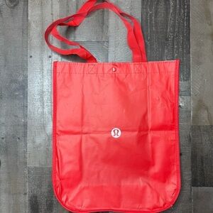 Lululemon Athletica Red ReuseableTote Bag Modern Design large